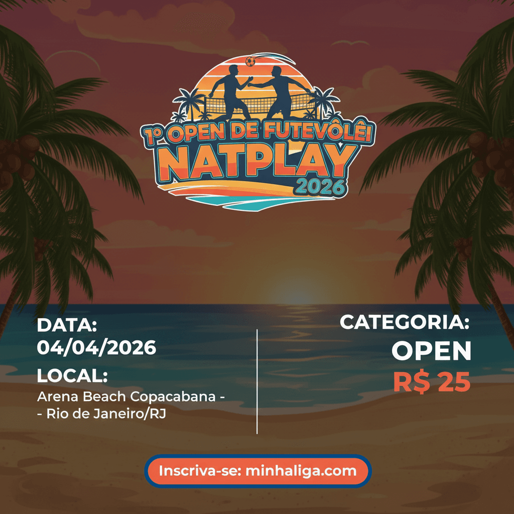 Banner 1º Open de Futevolei NatPlay 2026